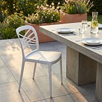 Sedia da giardino HARMONIE – bianco