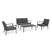 BIZZOTTO salotto da giardino SET4 KONNOR antracite CX23