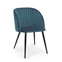 BIZZOTTO QUEEN sedia imbottita Velvet Blu