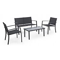 BIZZOTTO Salotto da giardino SET4 PEDRO antracite-antracite JA18