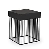 BIZZOTTO Tavolino quadrato in metallo YASLINE 40×40 nero