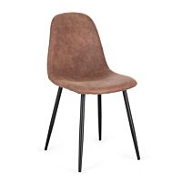 BIZZOTTO sedia imbottita NEW IRELIA nera / cognac