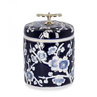 BIZZOTTO VASO MENG C-TAPPO CIL BLU BIANCO H16