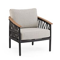 BIZZOTTO poltrona da giardino FENIX antracite YK13 con cuscini