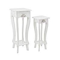 BIZZOTTO set 2 colonne portadecorazioni BLANC