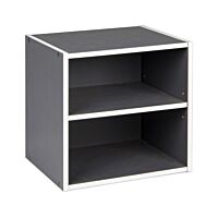 BIZZOTTO CUBO composite pro grigio con mensola, bordo bianco