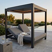 Gazebo da giardino con lettino BOA VISTA antracite