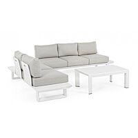 BIZZOTTO SET SALOTTO ANG.C-C KONNOR BIANCO CX21