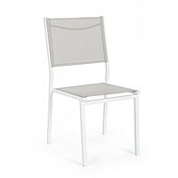 BIZZOTTO Sedia da giardino HILDE bianco/cloud LD30