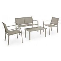 BIZZOTTO Salotto da giardino SET4 PEDRO tortora JA15