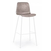 BIZZOTTO Sgabello bar KYRA bianco similpelle beige Vintage