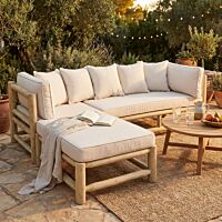 DIVANO CON CHAISE LONGUE MARTINEZ C/CUSCINI