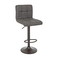 BIZZOTTO sgabello bar imbottito GREYSON grigio scuro VINTAGE