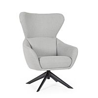 BIZZOTTO poltrona girevole HAILEY grigio con braccioli