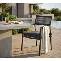 Sedia da giardino MARACAY con cuscino – antracite