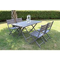 Tavolo da giardino pieghevole ALABAMA 70 × 130 taupe