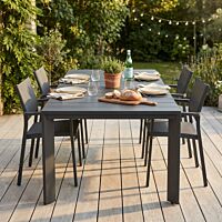 Tavolo da giardino allungabile BROOKLYN 200/250×100 – antracite – Mobalia