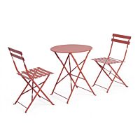 BIZZOTTO Set da giardino 3 pezzi BISTROT AUSTIN – terracotta