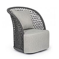 BIZZOTTO POLTRONA GIREVOLE C-C CUYEN ANTRACITE