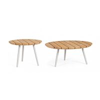 BIZZOTTO Set 2 tavolini TALAIA D50–D70 FROSTY