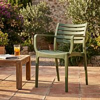 Sedia da giardino EVELINE verde scuro – HF807214-VRDS