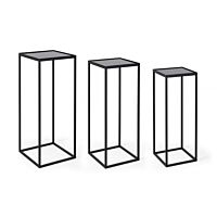 BIZZOTTO SET3 TAVOLINO NUCLEOS QU NERO