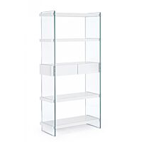 BIZZOTTO LIBRERIA 4P-2C LINE WOOD BIANCO