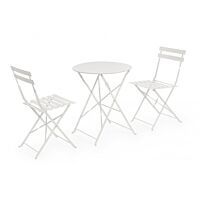 BIZZOTTO Set da giardino 3 pezzi BISTROT AUSTIN – bianco
