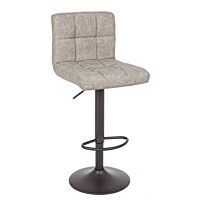 BIZZOTTO sgabello bar imbottito GREYSON grigio chiaro VINTAGE