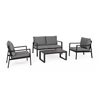BIZZOTTO Set salotto da giardino SET4 HILDE antracite LH32 con cuscini