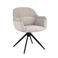 Sedia da pranzo BIZZOTTO con braccioli ISOTTA beige, girevole