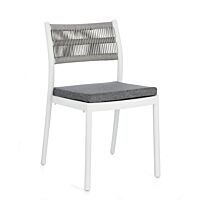 BIZZOTTO SEDIA C-C ALVIN BIANCO/GRIGIO CHIARO