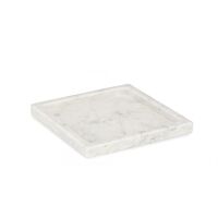 BIZZOTTO PIATTO DECORATIVO KANDY MARMO BIAN 20x20