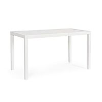 BIZZOTTO Tavolo da pranzo da giardino HILDE 130X68 bianco LD30