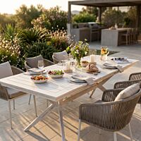 TAVOLO BALI 150/200 X 90 BIANCO