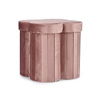BIZZOTTO pouf contenitore JOCELYN velluto rosa