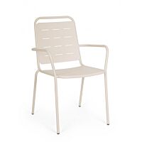 BIZZOTTO Sedia da giardino YARA con braccioli – antracite