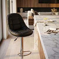 Sgabello da bar FLYNN in colore nero HF807282-NERO