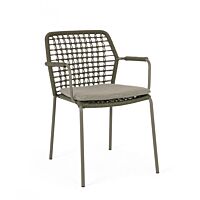 BIZZOTTO Sedia da giardino con braccioli CANAR – verde