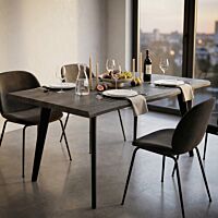 Tavolo DALBERT – antracite effetto legno 160 × 90