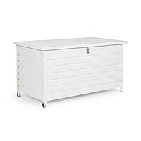 BIZZOTTO Baule ATLANTIC bianco da esterno – alluminio 141x72x74 cm