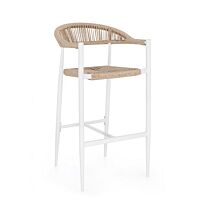 BIZZOTTO SGABELLO BAR JANDIA BIANCO/BEIGE