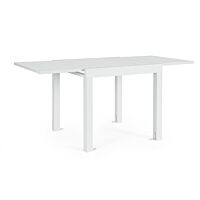 BIZZOTTO Tavolo allungabile CLIV 80/160×80 – bianco (alluminio)
