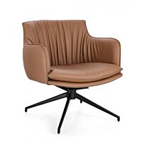 BIZZOTTO POLTRONA GIREVOLE VERMONT PU COGNAC
