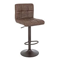BIZZOTTO sgabello bar imbottito GREYSON marrone VINTAGE