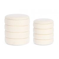 BIZZOTTO SET2 POUF CONT.KATERINA BIANCO BOUCLE'