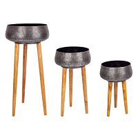 BIZZOTTO SET3 P.VASO VARANASI TREPPIEDE TO NERO