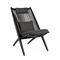 BIZZOTTO POLTRONA LOUNGE C-C ALOHA NEW NERO XK04