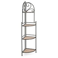 BIZZOTTO scaffale angolare GUENDA 4P nero - pieghevole