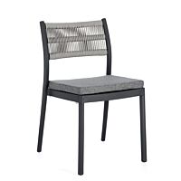 BIZZOTTO SEDIA C-C ALVIN ANTRACITE/GRIGIO CHIARO